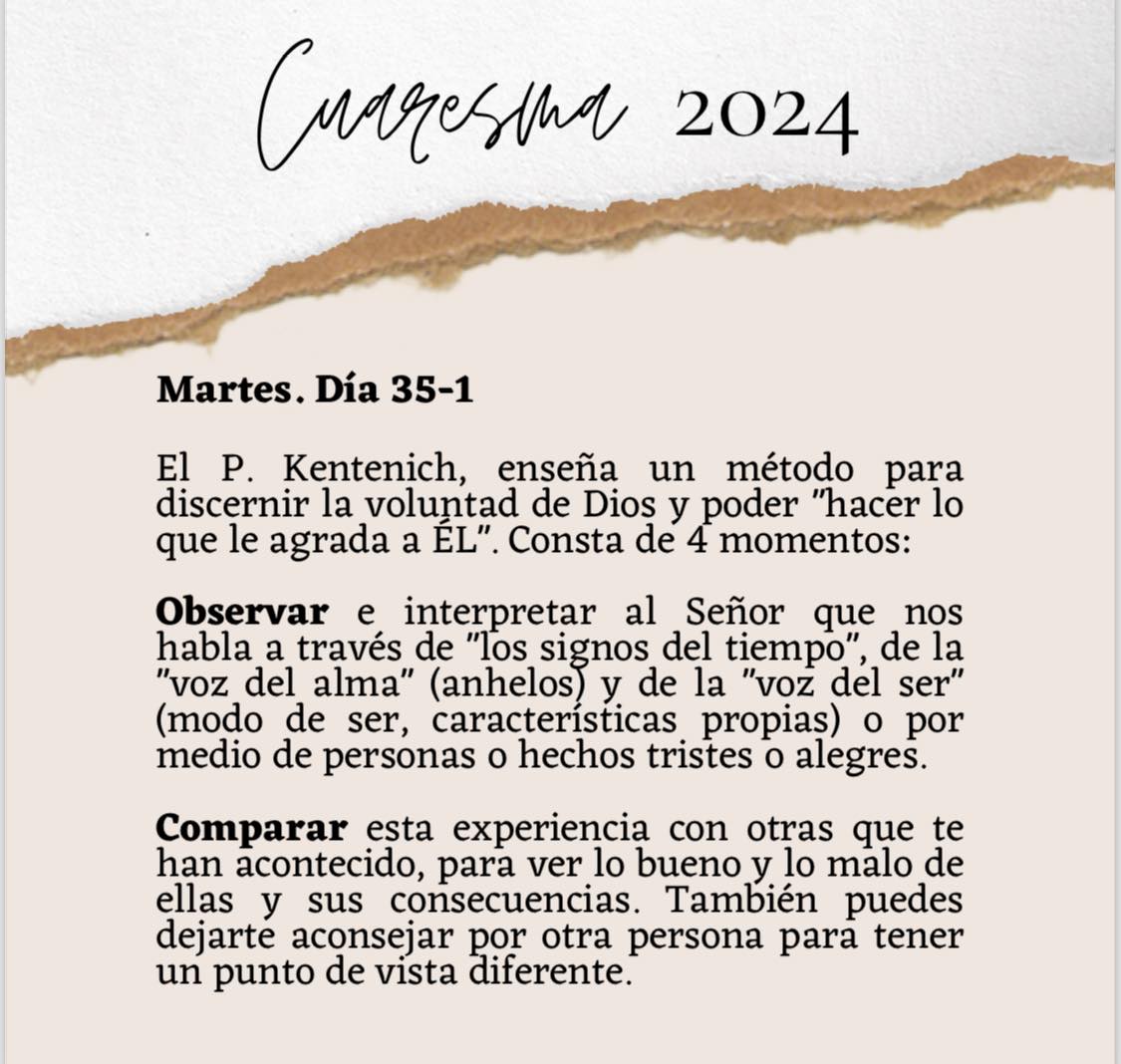 Camino al Calvario Día  35