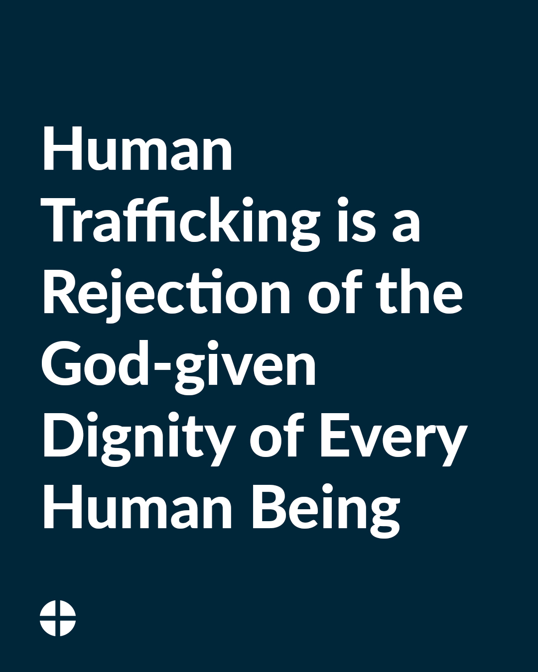 Today, on the International Day of Prayer and Awareness Against Human Traffickin