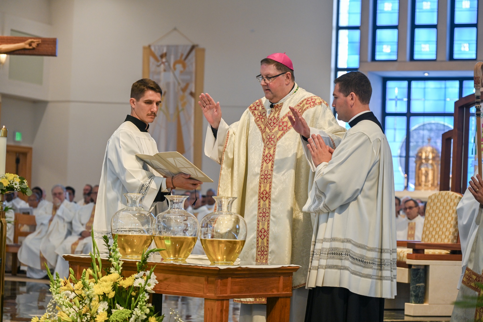 The annual Chrism Mass was celebrated yesterday by Bishop Gregory L. Parkes at t