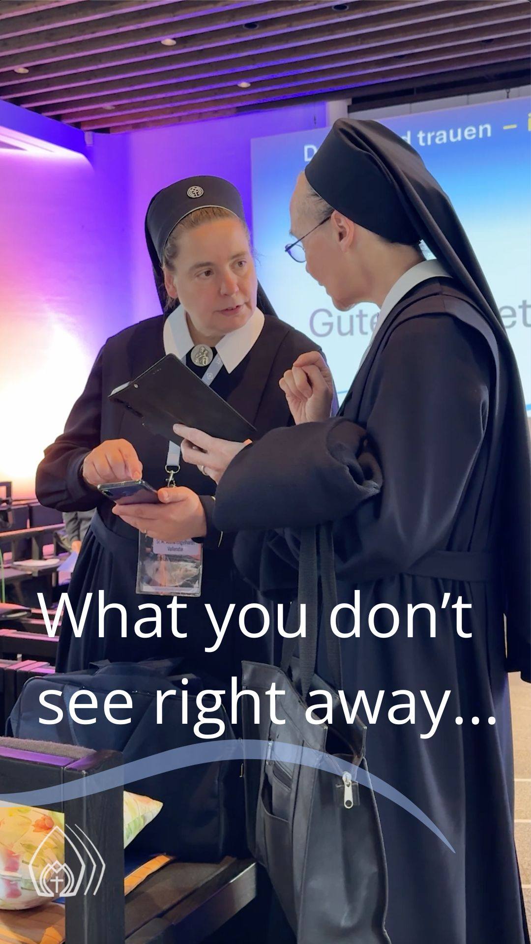 That's true — when people see us, they don't immediately think...