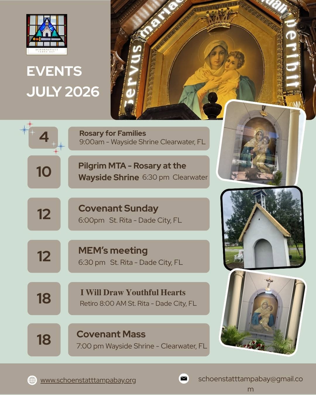 Eventos - Julio 2026 - Events July 2026