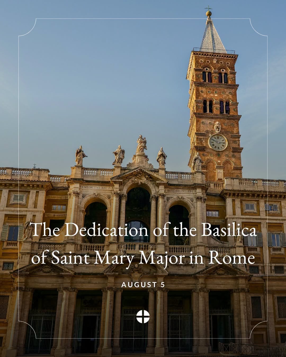 The dedication of the Basilica of Saint Mary, built in Rome on the Esquiline Hil