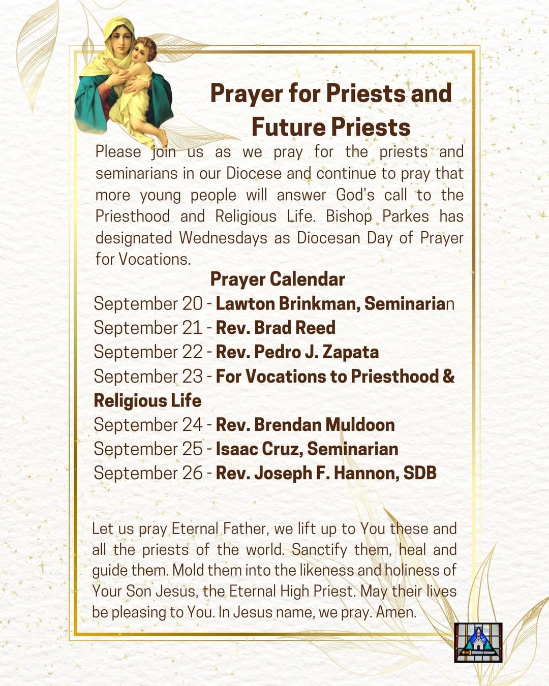 Prayer for Priests and Future Priest