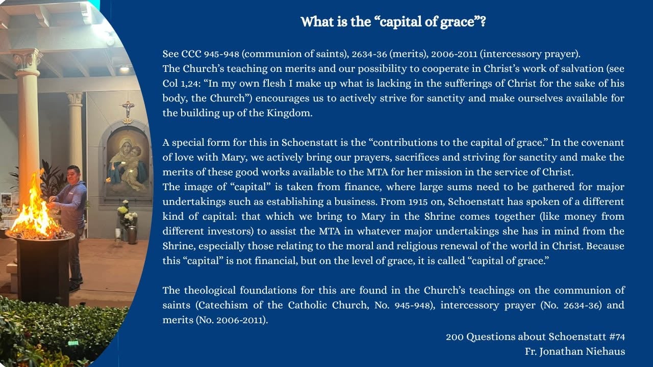 What is the “capital of grace”?
