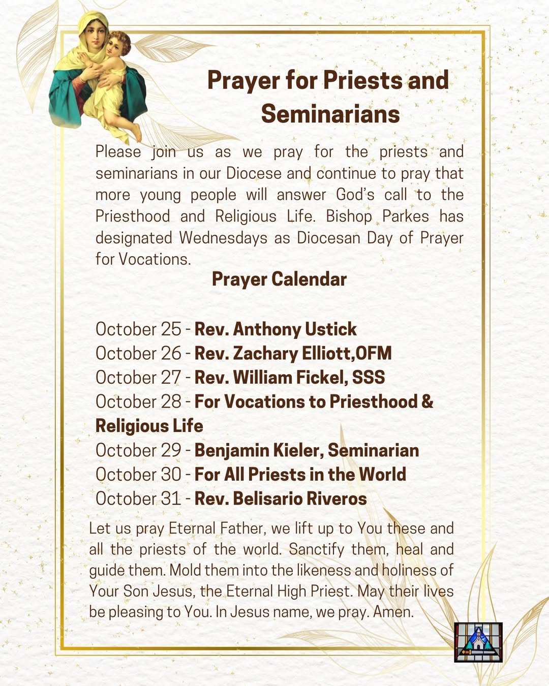 Prayer for Priests and Seminarians