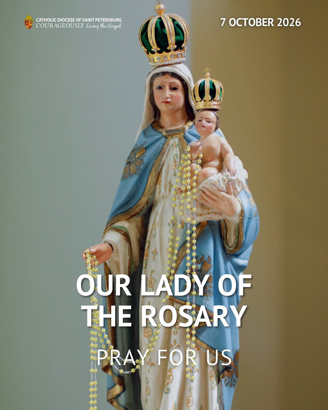 Today we celebrate the feast of Our Lady of the Rosary